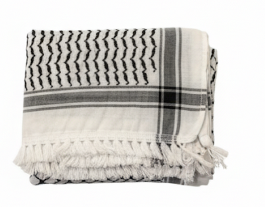 Palestinian Black and White Kuffyieh - Hatta